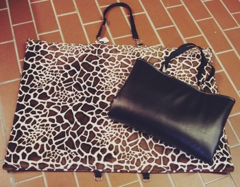 Reiseliege Tasche 100x70 cm Wellnessfleece Giraffe