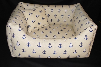 Kuschelbett Baumwolle Anker 100x90 cm