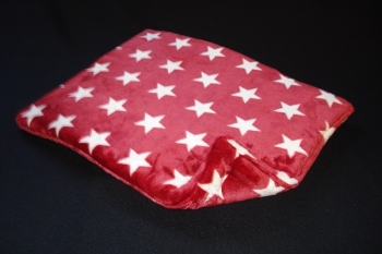 Wellnessdecke de Luxe Sterne rot 95x65 cm