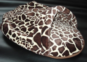 Hundeschlafsack Giraffe braun 110x75 cm