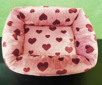 Kuschelbett - Supermini Herz altrosa 55x40 cm außen