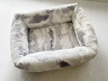 Kuschelbett - Supermini Pelzimitat beige 55x40 cm