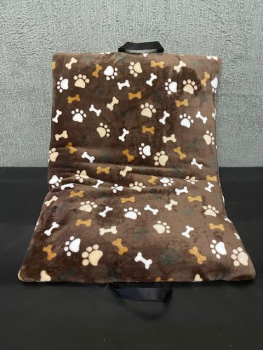 Reiseliege Wellnessfleece 100x70 cm Pfote braun