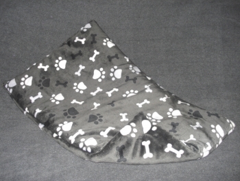 Wellnessdecke de Luxe Pfote dunkelgrau 135x95 cm