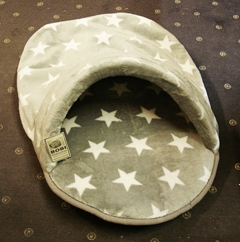 Hundeschlafsack Sterne grau 110x75 cm