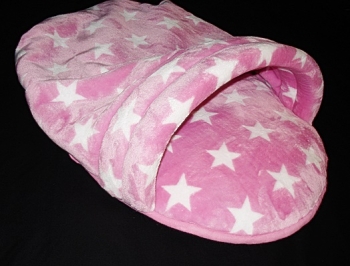 Hundeschlafsack Sterne pink 90 x 65 cm