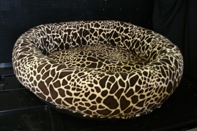 Kuschelbett - Supermini rund 95 cm Giraffe außen
