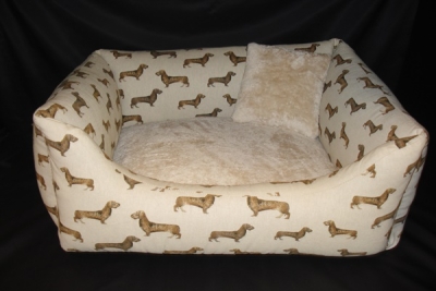 Kuschelbett abziehbar 80x70 cm Baumwolle Rauhhaardackel