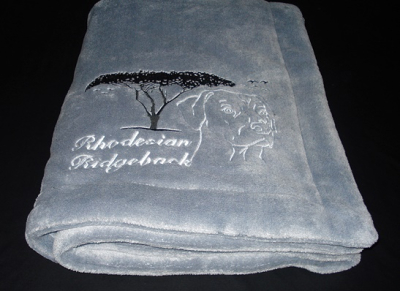 Wellnessdecke Rhodesian Ridgeback  grau 140x100 cm