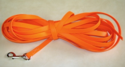 Suchleine aus Biothane 13 mm breit 5 m lang ohne Handschlaufe orange