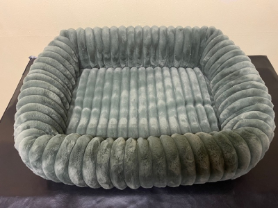 Cord-Fellimitat Hundebett 65x50 cm Cord grün