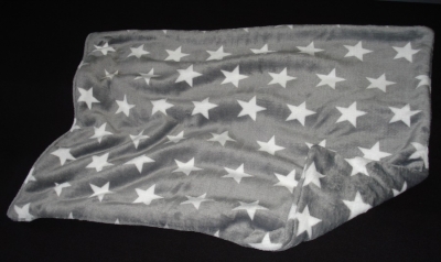 Wellnessdecke Sterne grau 140x100 cm