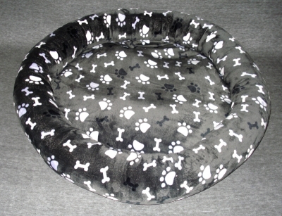 Kuschelbett - Supermini Pfote schwarz 65x50 cm außen