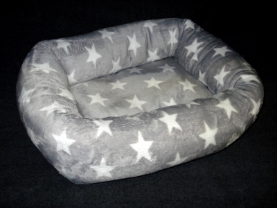 Kuschelbett - Supermini Sterne grau 75x60 cm